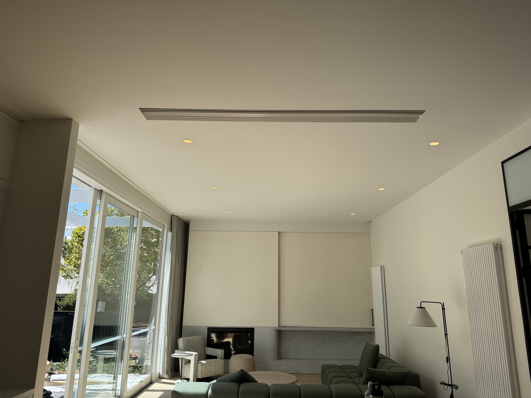Ducted outlet in an open-plan kitchen