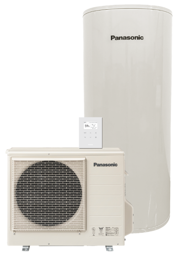 Panasonic CO2 heat-pump hot-water system with separate outdoor unit